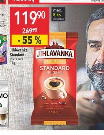 Globus Jihlavanka standard mletá káva nabídka