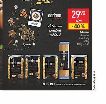 Globus Adriana těstoviny nabídka