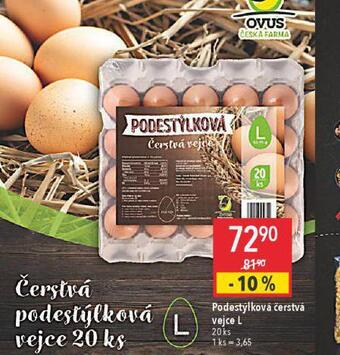 Globus Podestýlková čerstvá vejce l 20 ks nabídka