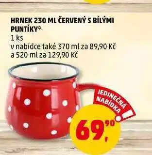 Penny Market Hrnek 230 ml červený s bílými puntíky, 1 ks nabídka