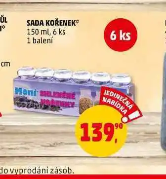 Penny Market Sada kořenek 150 ml, 6 ks, 1 balení nabídka