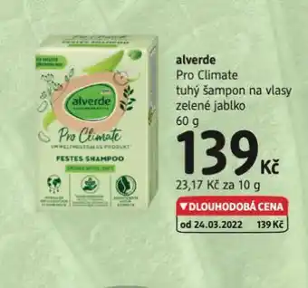 dm drogerie Alverde pro climate tuhý šampon nabídka