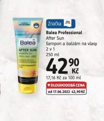 dm drogerie Balea professional šampon a balzám nabídka
