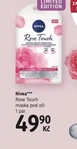 dm drogerie Nivea rose touch maska n aoči nabídka