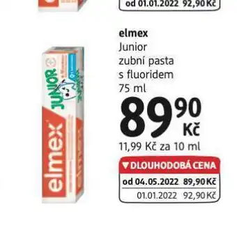dm drogerie Elmex junior zubní pasta nabídka