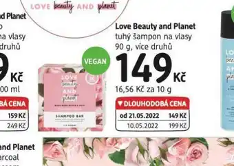 dm drogerie Love beauty and planet tuhý šampon nabídka