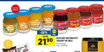 Lidl Ovocný smetanový jogurt nabídka