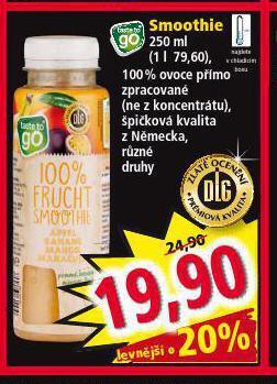 Norma Smoothie nabídka