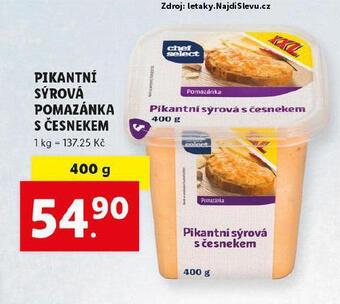 Lidl Pikantní sýrová pomazánka s česnekem nabídka