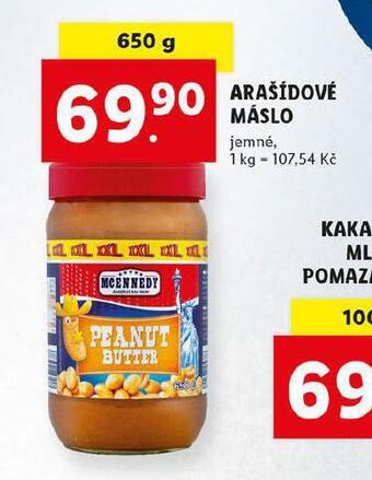 Lidl Arašídové máslo nabídka