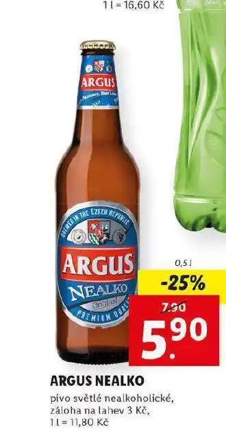 Lidl Argus nealkoholické pivo nabídka