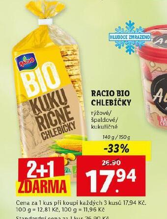 Lidl Racio bio chlebíčky nabídka