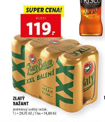 Lidl Pivo zlatý bažant nabídka