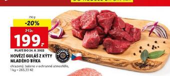 Lidl Hovězí guláš z kýty mladého býka nabídka