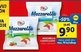 Lidl Mozzarella classic/light, 220 g nabídka