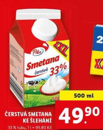 Lidl Čerstvá smetana ke šlehání, 500 ml nabídka