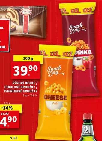 Lidl Sýrové koule / cibulové kroužky / paprikové kroužky, 300 g nabídka