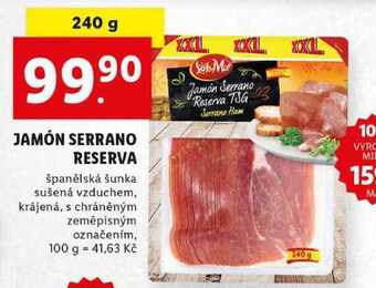 Lidl Jamón serrano reserva, 240 g nabídka