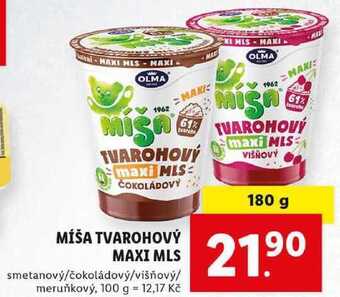 Lidl Míša tvarohový maxi mls, 180 g nabídka