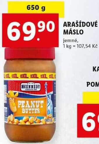 Lidl Arašídové máslo, 650 g nabídka