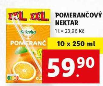 Lidl Pomerančový nektar, 10x 250 ml nabídka