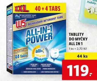 Lidl Tablety do myčky all in 1, 44 ks nabídka