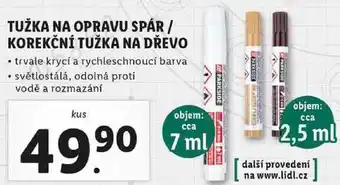 Lidl Tužka na opravu spár / korekční tužka na dřevo nabídka