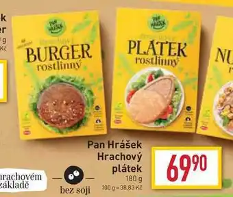 Billa Pan hrášek hrachový plátek 180 g nabídka