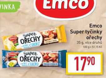 Billa Emco super tyčinky ořechy 35 g nabídka
