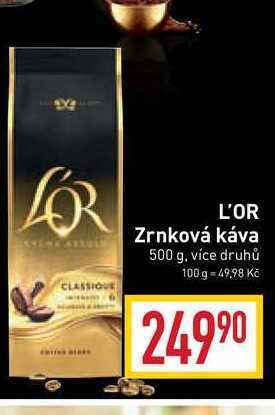 Billa L'or zrnková káva 500 g nabídka