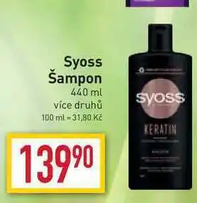Billa Syoss šampon 440 ml nabídka