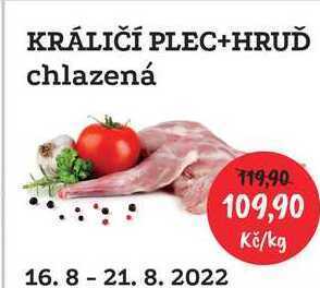 RABBIT řeznictví Králičí plec+hruď, 1 kg nabídka