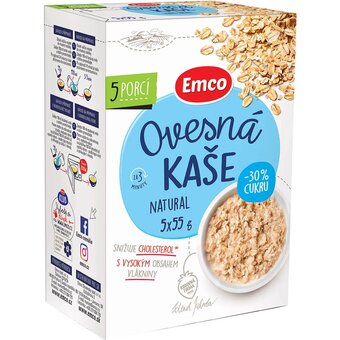 Rohlik.cz Emco ovesná kaše natural s -30 % cukru 5x55 g nabídka