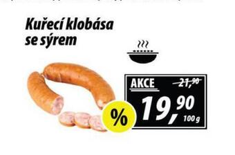 ZEMAN Kuřecí klobása se sýrem nabídka