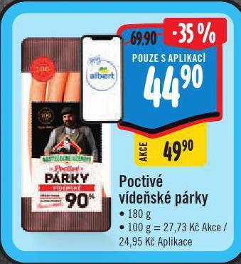 Jip Poctivé vídeňské párky nabídka