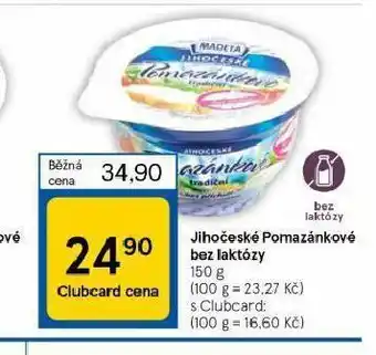 Tesco Jihočeské pomazánkové bez laktózy nabídka