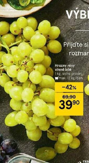Tesco Hrozny révy vinné bílé nabídka