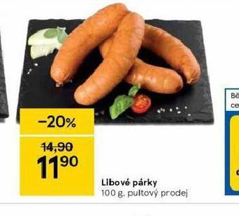 Tesco Libové párky nabídka