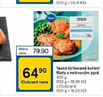 Tesco Grilované kuřecí filety s mrkvovým pyré nabídka