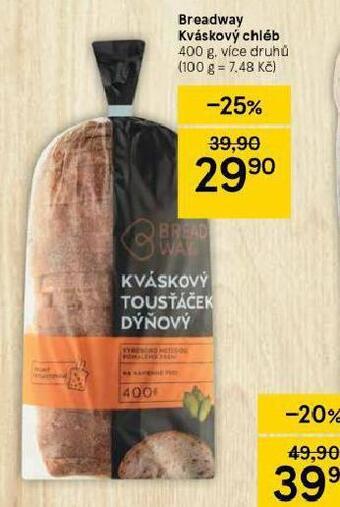 Tesco Breadway kváskový chléb nabídka