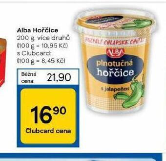Tesco Alba hořčice nabídka