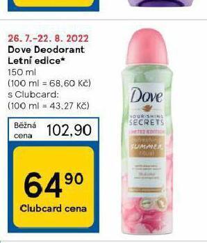 Tesco Dove deodorant nabídka