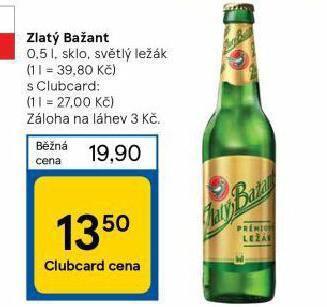 Tesco Pivo zlatý bažant nabídka