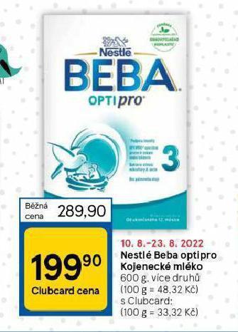 Tesco Nestlé beba optipro kojenecké mléko nabídka