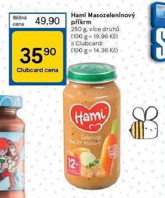 Tesco Hami masozeleninový příkrm nabídka