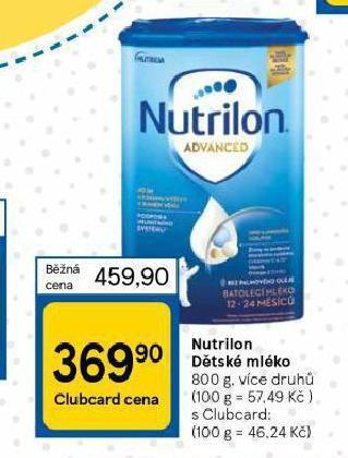 Tesco Nutrilon dětské mléko nabídka