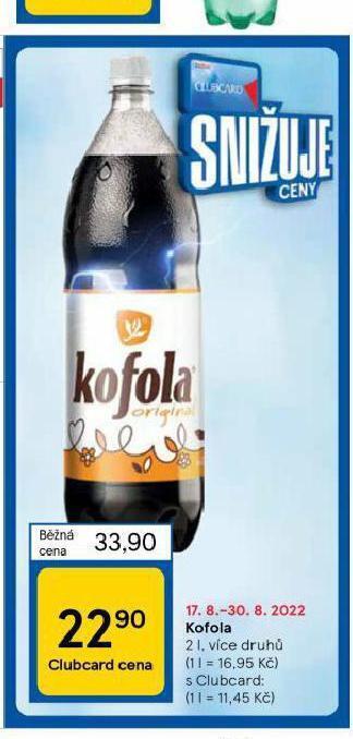 Tesco Kofola nabídka