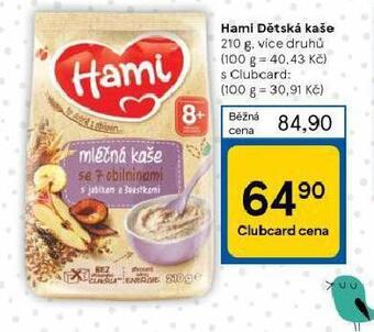 Tesco Hami dětská kaše nabídka