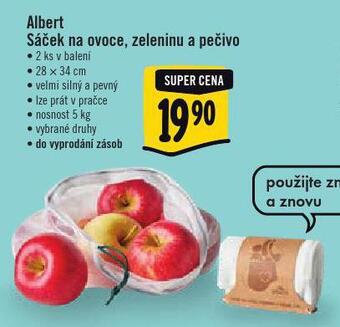 Albert Sáček na ovoce, zeleninu a pečivo nabídka