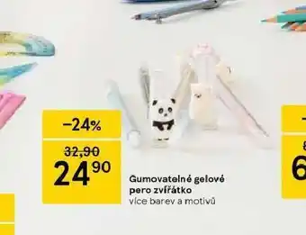 Tesco Gumovatelné gelové pero zvířátka nabídka